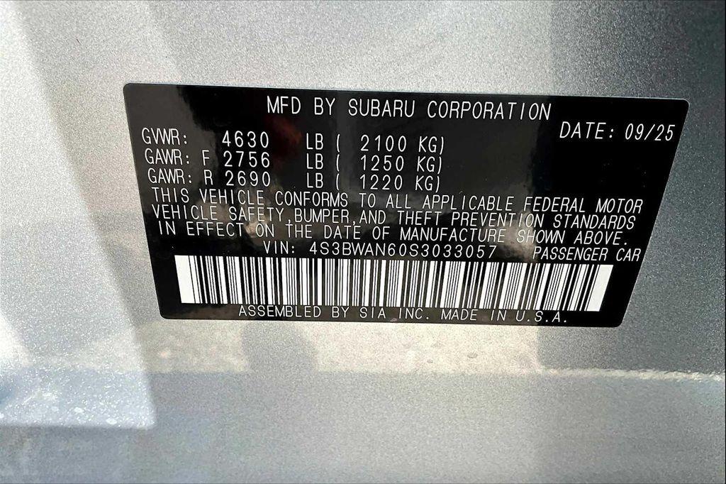 new 2025 Subaru Legacy car, priced at $34,282