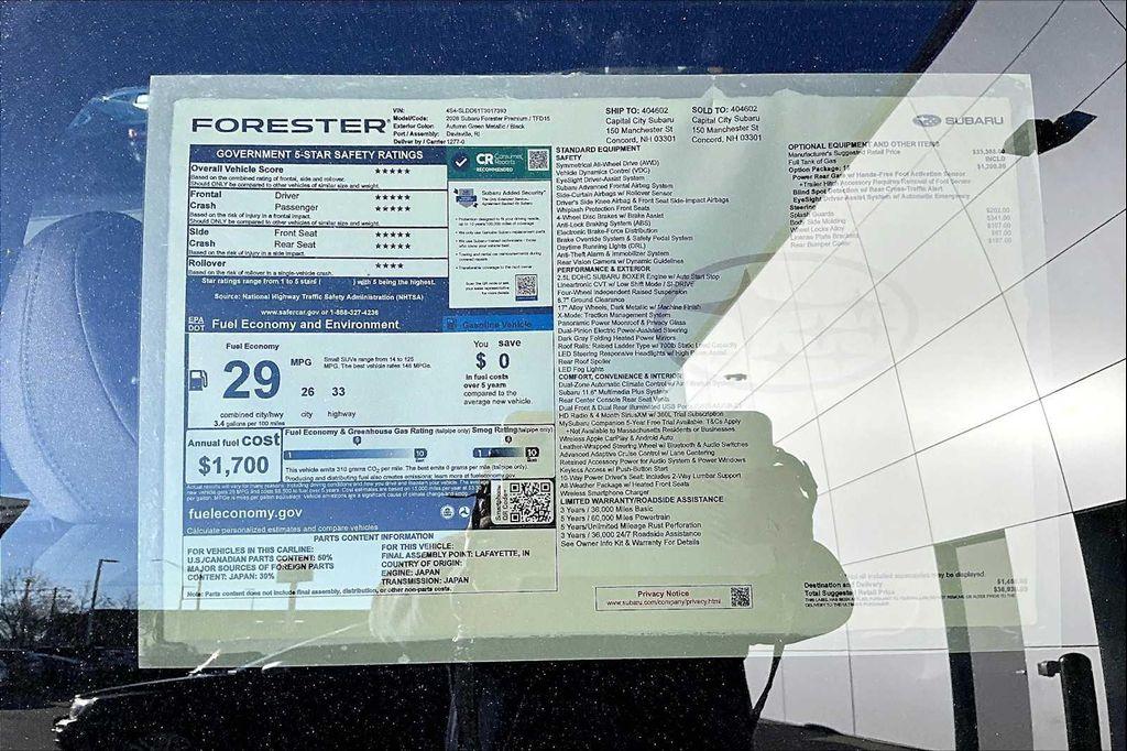 new 2026 Subaru Forester car, priced at $36,939