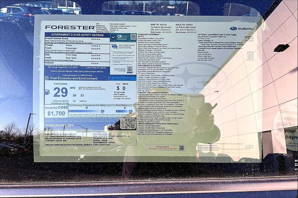 new 2026 Subaru Forester car, priced at $36,939