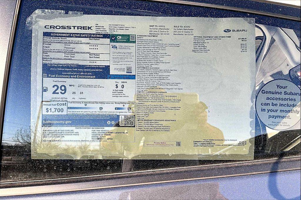 new 2026 Subaru Crosstrek car, priced at $27,442