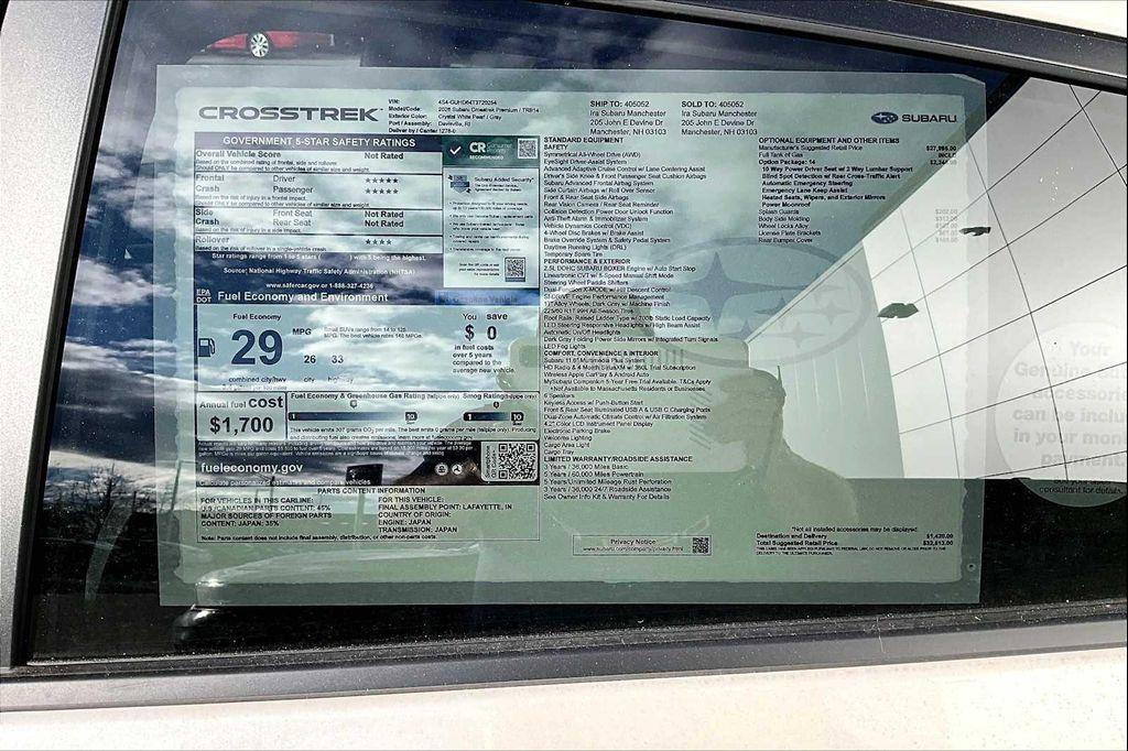 new 2026 Subaru Crosstrek car, priced at $30,191