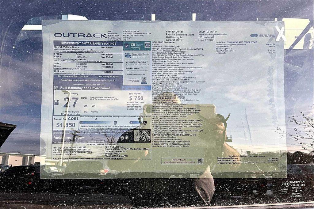 new 2026 Subaru Outback car, priced at $37,275