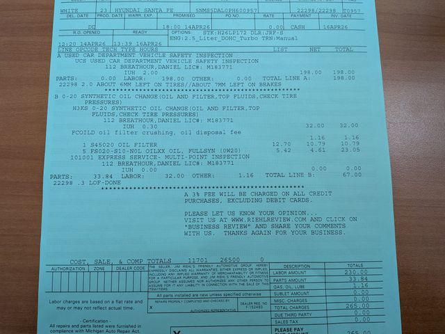 used 2023 Hyundai Santa Fe car, priced at $31,669