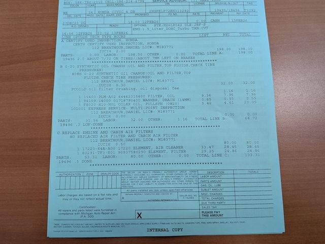 used 2024 Honda Civic car, priced at $23,945