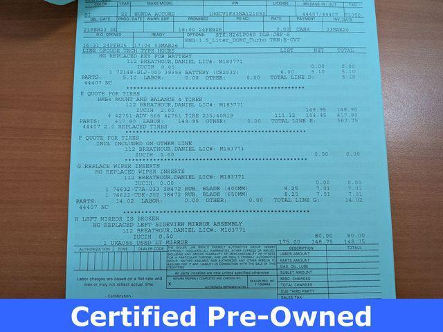 used 2022 Honda Accord car, priced at $22,857