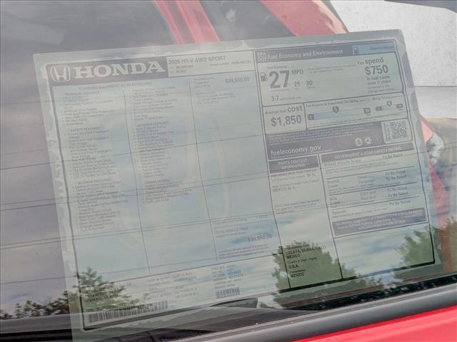 new 2026 Honda HR-V car, priced at $30,950