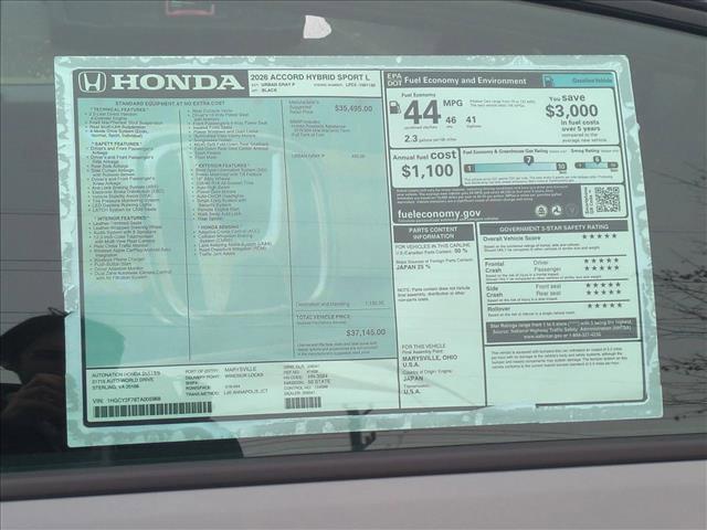 new 2026 Honda Accord Hybrid car, priced at $36,145