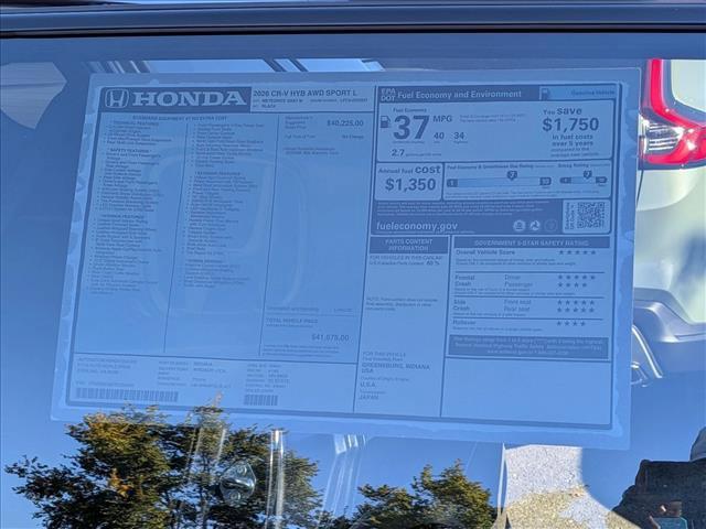 new 2026 Honda CR-V Hybrid car, priced at $41,675