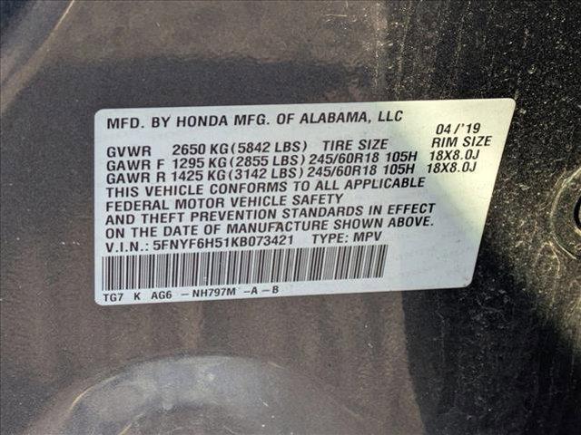 used 2019 Honda Pilot car, priced at $14,991