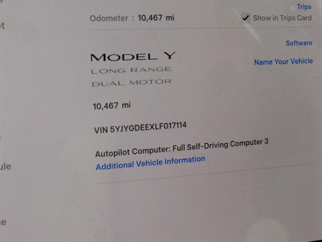 used 2020 Tesla Model Y car, priced at $29,495