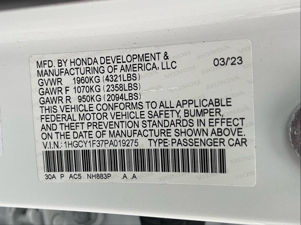 used 2023 Honda Accord car, priced at $24,619