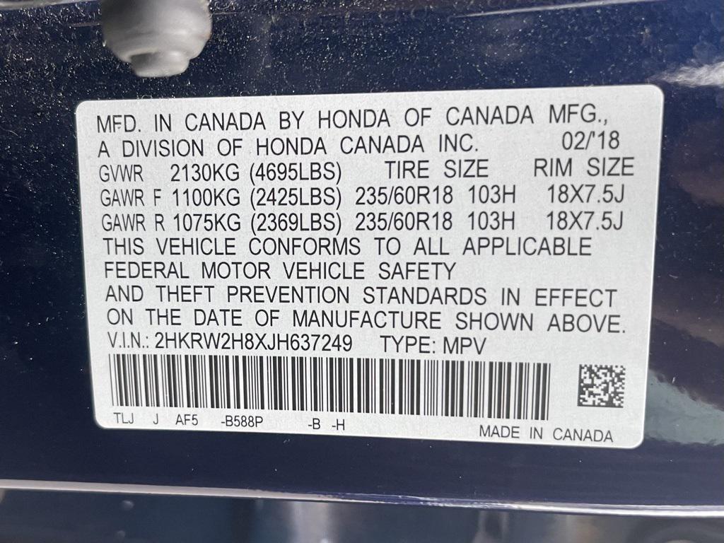 used 2018 Honda CR-V car, priced at $19,500