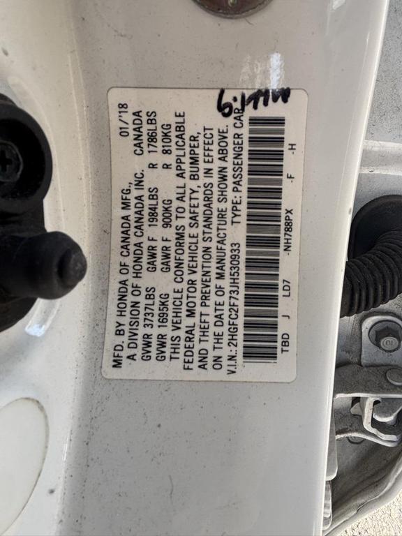 used 2018 Honda Civic car, priced at $14,500