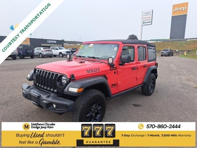 used 2021 Jeep Wrangler Unlimited car, priced at $29,971