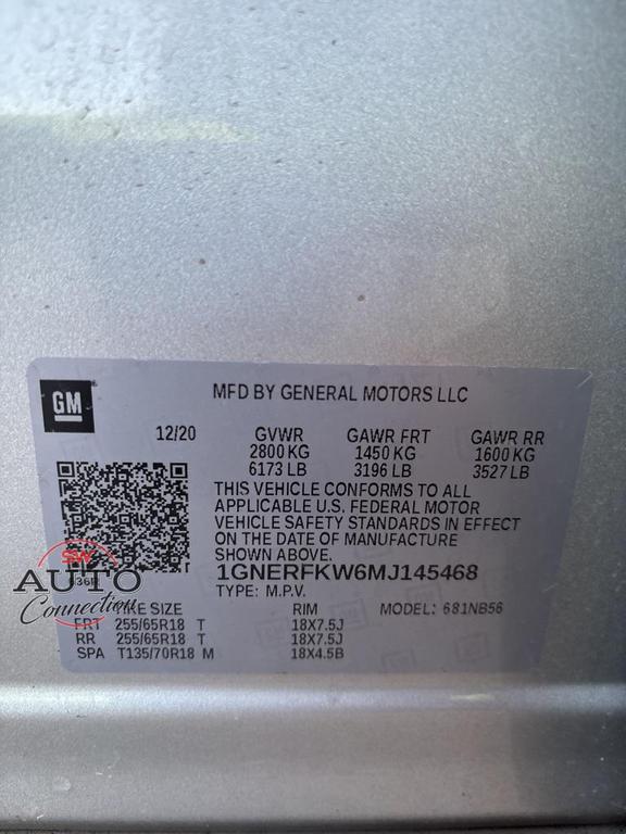 used 2021 Chevrolet Traverse car, priced at $18,500