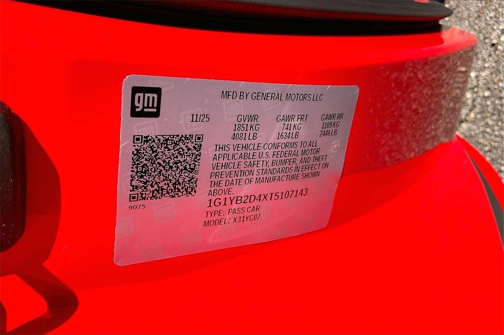 new 2026 Chevrolet Corvette car, priced at $92,570