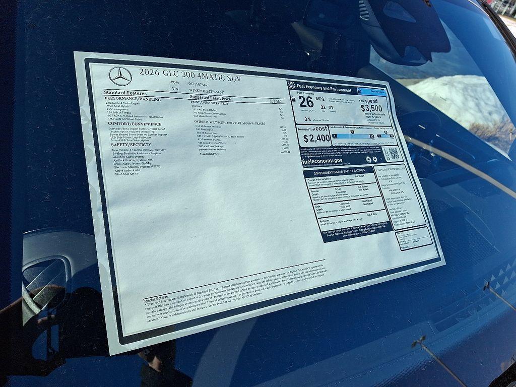 new 2026 Mercedes-Benz GLC 300 car, priced at $58,320