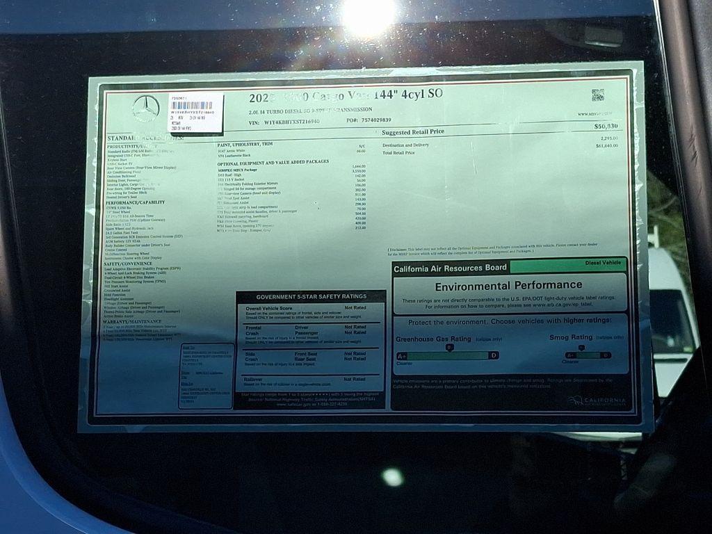 new 2025 Mercedes-Benz Sprinter 2500 car, priced at $61,640