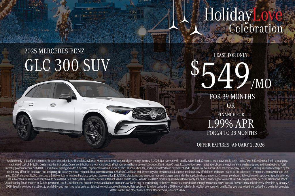 new 2026 Mercedes-Benz GLC 300 car, priced at $55,650