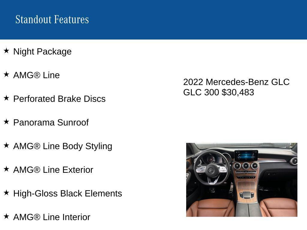 used 2022 Mercedes-Benz GLC 300 car, priced at $30,483