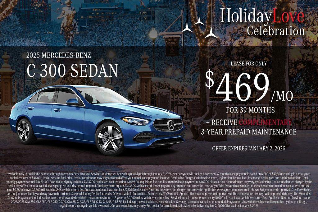 new 2025 Mercedes-Benz C-Class car, priced at $44,302