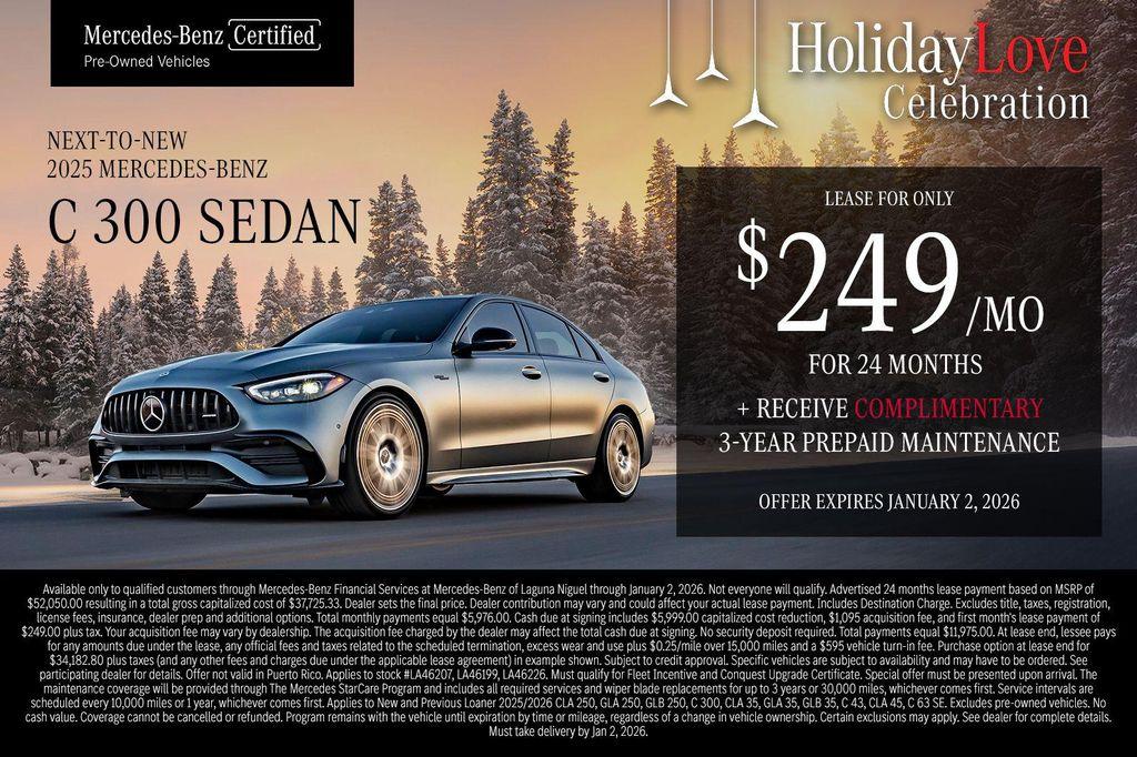 new 2025 Mercedes-Benz C-Class car, priced at $44,302