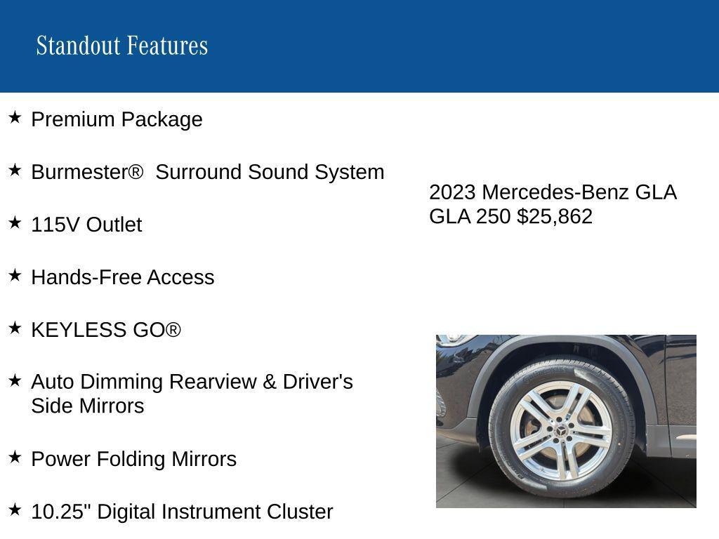 used 2023 Mercedes-Benz GLA 250 car, priced at $25,984
