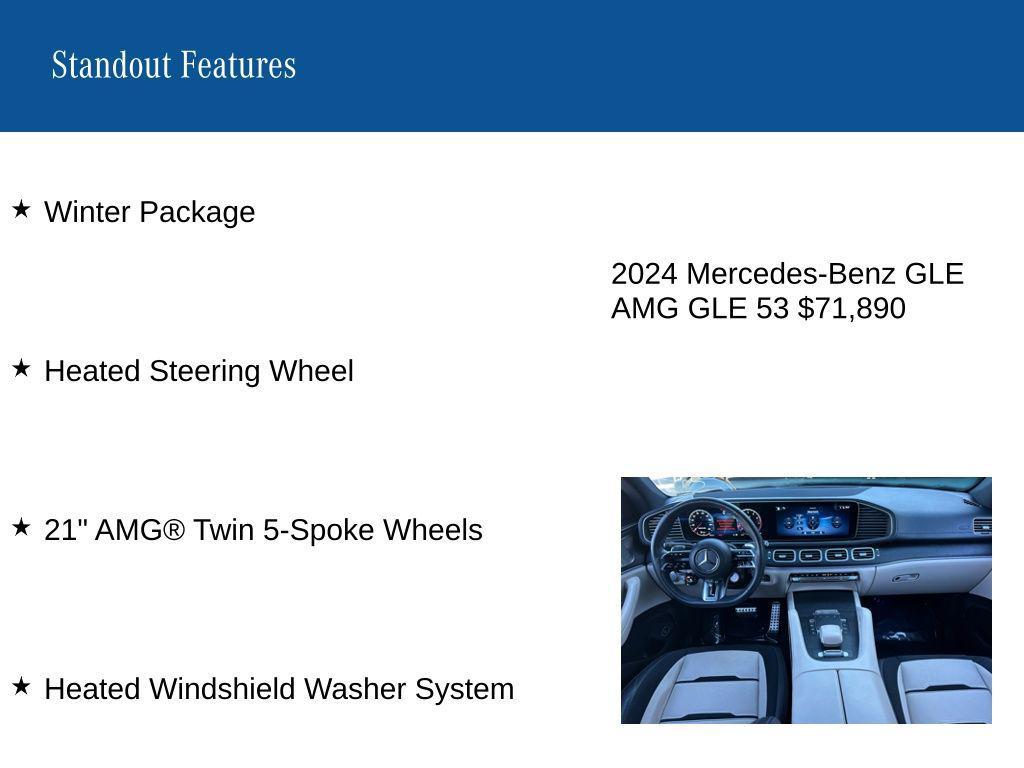 used 2024 Mercedes-Benz AMG GLE 53 car, priced at $71,890