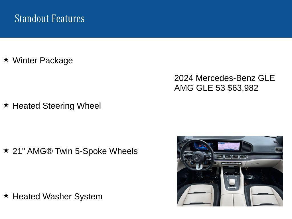 used 2024 Mercedes-Benz AMG GLE 53 car, priced at $63,982