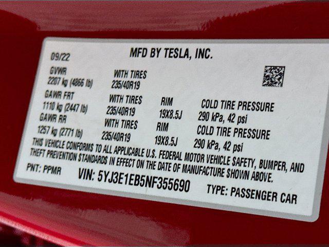 used 2022 Tesla Model 3 car, priced at $25,487