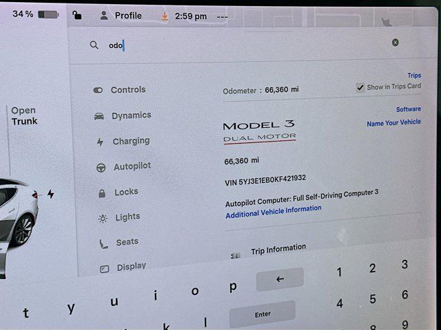 used 2019 Tesla Model 3 car, priced at $20,597