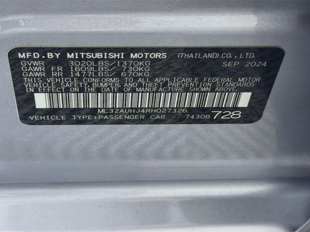 used 2024 Mitsubishi Mirage car, priced at $12,222