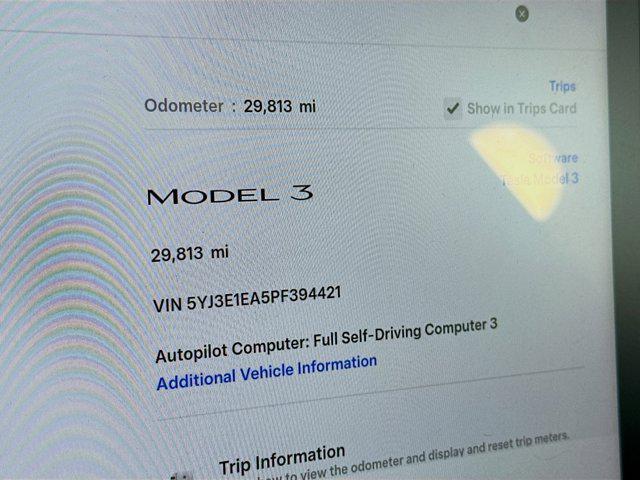 used 2023 Tesla Model 3 car, priced at $24,997