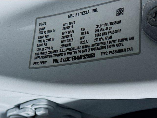 used 2021 Tesla Model 3 car, priced at $20,787