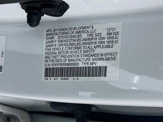 used 2022 Honda Pilot car, priced at $30,487