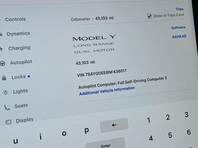 used 2022 Tesla Model Y car, priced at $26,987