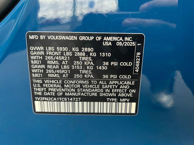 new 2026 Volkswagen Atlas car, priced at $52,285