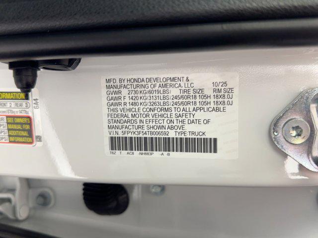 new 2026 Honda Ridgeline car, priced at $42,811