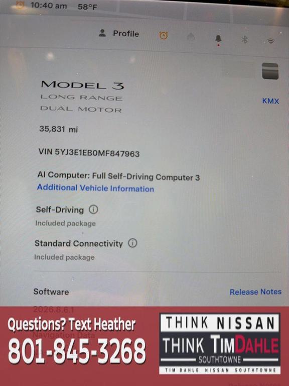 used 2021 Tesla Model 3 car, priced at $25,999