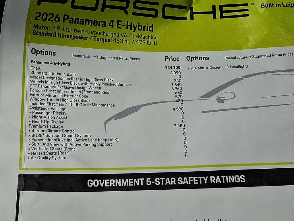 new 2026 Porsche Panamera car, priced at $148,880