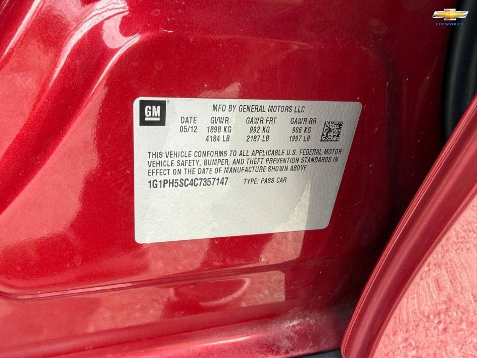 used 2012 Chevrolet Cruze car, priced at $5,999