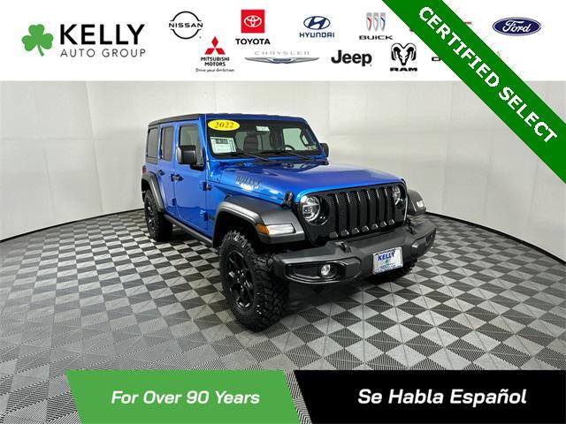 used 2022 Jeep Wrangler car, priced at $26,498