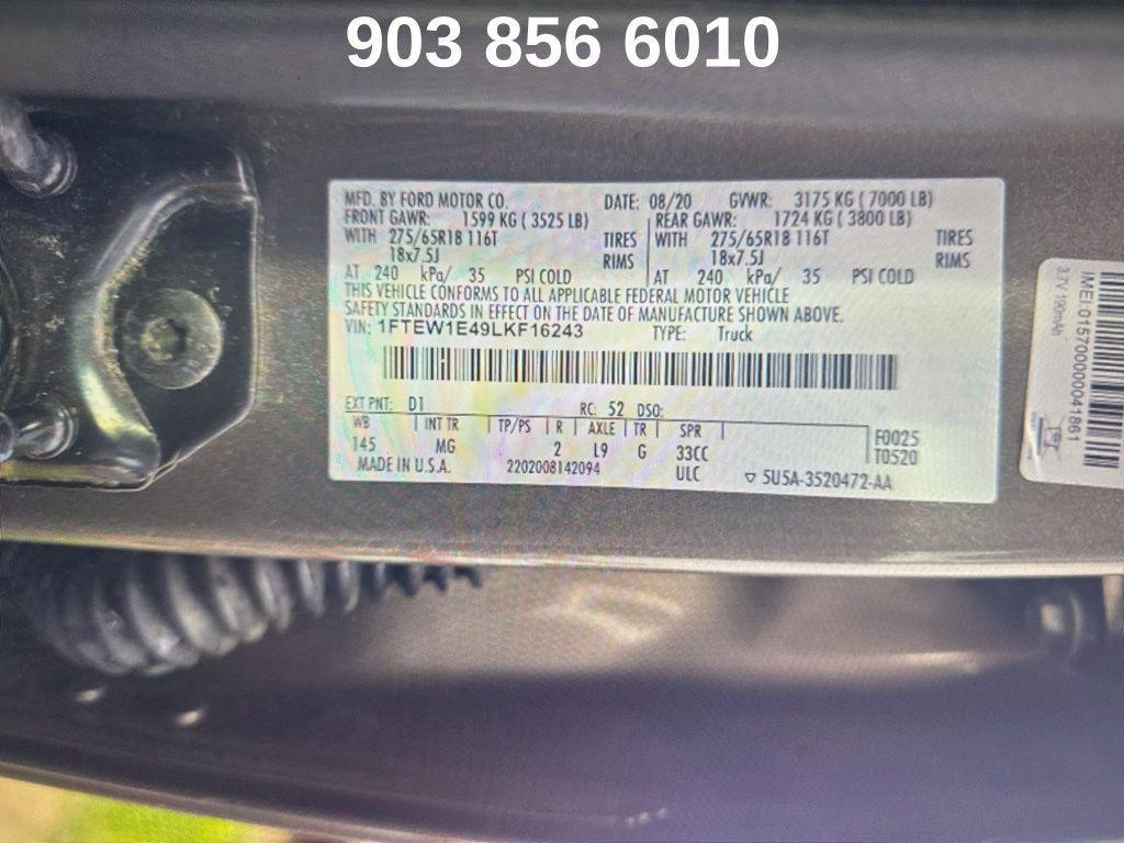 used 2020 Ford F-150 car, priced at $25,333