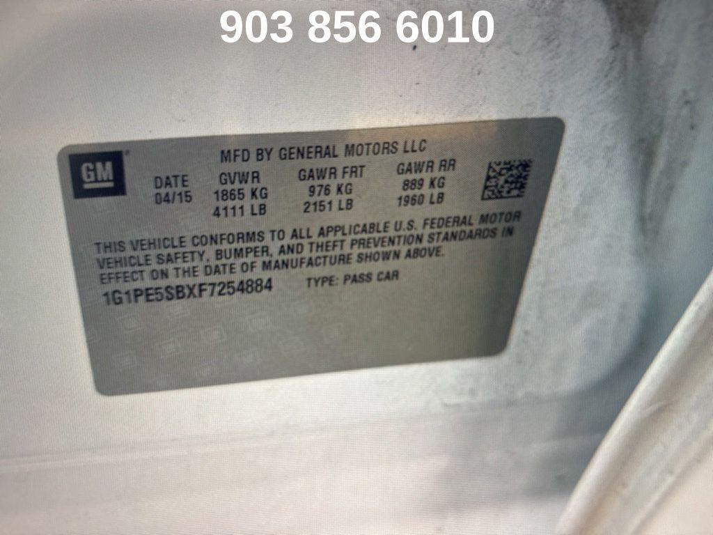 used 2015 Chevrolet Cruze car, priced at $9,791