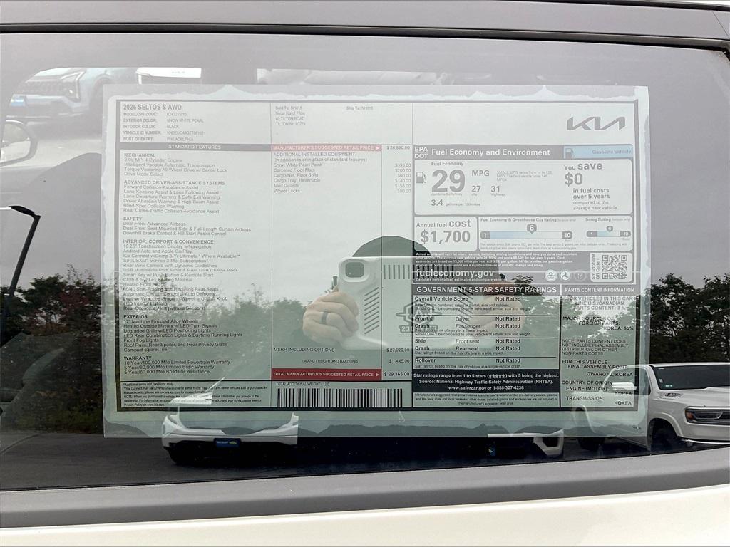 new 2026 Kia Seltos car, priced at $26,975