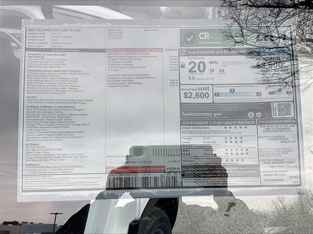 new 2025 Kia Telluride car, priced at $47,505
