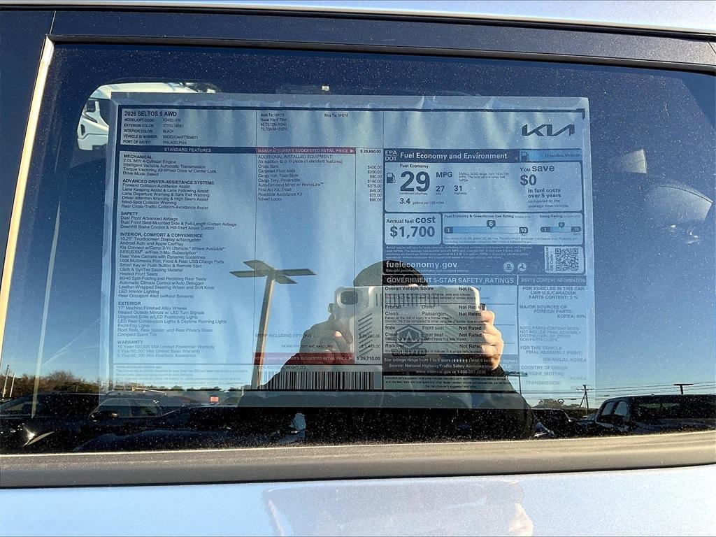 new 2026 Kia Seltos car, priced at $27,320