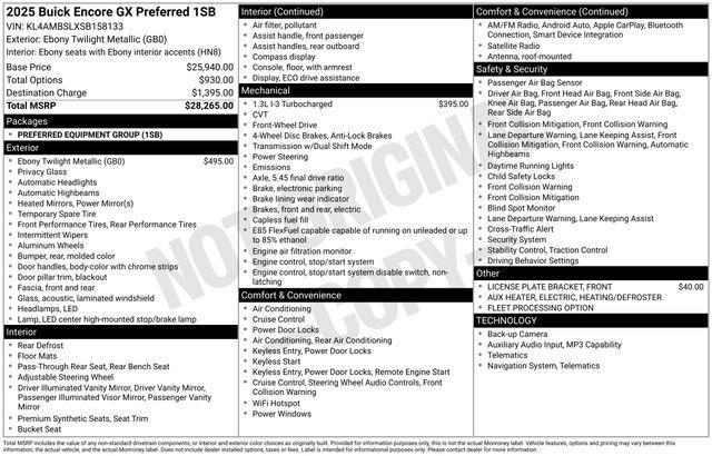 used 2025 Buick Encore GX car, priced at $18,991