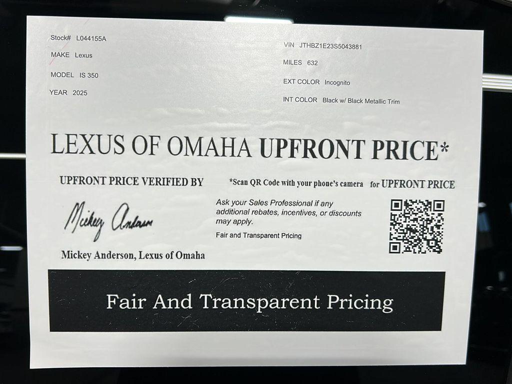 used 2025 Lexus IS 350 car, priced at $50,000
