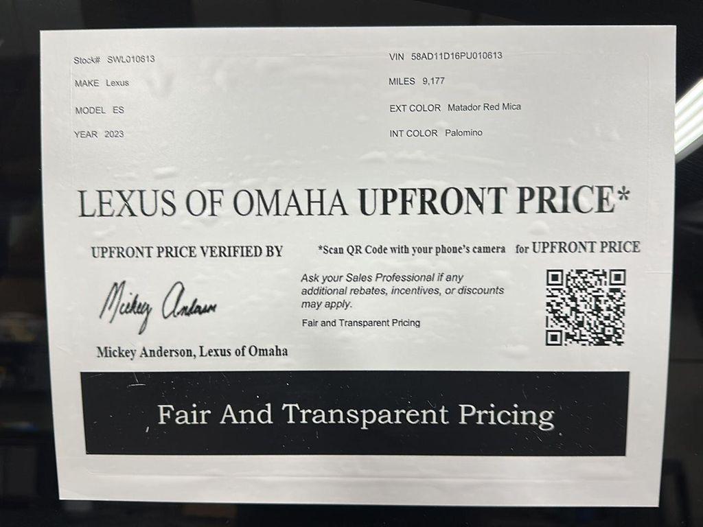 used 2023 Lexus ES 250 car, priced at $37,000